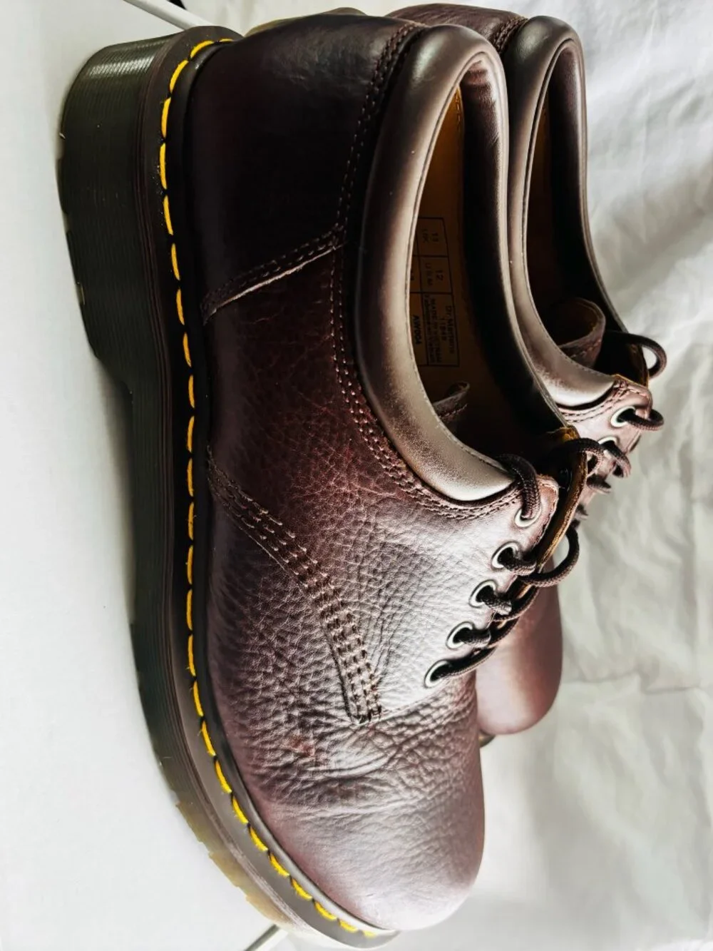 Dr. Martens 1461 Brown Pebbled Leather Oxford Shoes Men's US 12 Made Vietnam